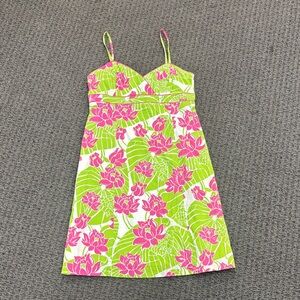 Lilly Pulitzer Pink and Green Floral Dress